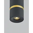 Plafondarmatuur ROK 1-vlams, direct / indirect, focusseerbaar IP20, goud mat, zwart mat dimbaar