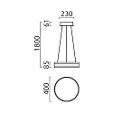 Helestra Pendelarmatuur LIV 40 up down, ring vorm IP20, wit mat dimbaar