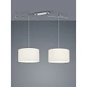 Pendant luminaire CERTO 2, 2 flames, E27, IP20, chrome / white