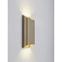 wall luminaire TOCO square, direct / indirect IP54, coffee brown dimmable