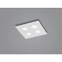 Plafondarmatuur NOMI 4-vlams, vierkant LED IP20, wit dimbaar