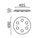 Plafondarmatuur NOMI 6-vlams, rond LED IP20