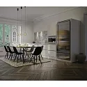 Helestra pendant luminaire OVE IP20, gold, black dimmable