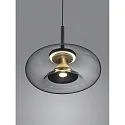 Helestra pendant luminaire SICA 1 flame IP20, gold, black dimmable