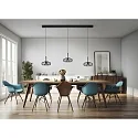 Helestra pendant luminaire SICA 3 flames IP20, black matt dimmable
