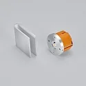 Helestra wall recessed luminaire CANO IP20, aluminum matt 