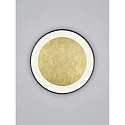 Helestra Wand- en plafondarmatuur TYRA LED IP20, goud, zwart dimbaar