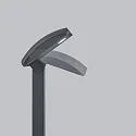 Helestra bollard lamp LUR tiltable IP54, graphite 