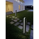 Helestra Lichtpaal OKI hoekig, met diffuser IP54, grafiet, gesatineerd 