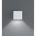 Helestra Wandarmatuur voor buitenshuis SIRI 44 up down, hoekig, instelbaar IP54, wit mat dimbaar