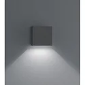 Wandarmatuur voor buitenshuis SIRI 44-L up down, hoekig, instelbaar IP54, grafiet dimbaar
