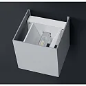 Helestra Wandarmatuur voor buitenshuis SIRI 44-L up down, hoekig, instelbaar IP54, zwart mat dimbaar