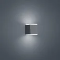 Helestra Wandarmatuur voor buitenshuis KIBO up down, cubusvorm IP54, grafiet 