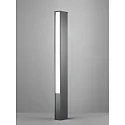 Helestra Lichtpaal TENDO 2-vlams, zijdelingse straling IP55, aluminium, grafiet, gesatineerd 