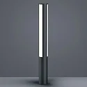 Lichtpaal PIER 3-vlams, zijdelingse straling IP55, grafiet, gesatineerd 