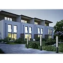 Helestra Lichtpaal PIER 3-vlams, zijdelingse straling IP55, grafiet, gesatineerd 