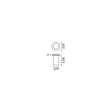 Ideal Lux Vloerinbouwarmatuur PARK PT1 ROUND MEDIUM E27 IP65, nikkel 