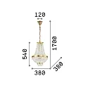 Kroonluchter CAESAR SP6 6-vlams G9 IP20, chroom 