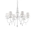 Kroonluchter BLANCHE SP6 6-vlams E14 IP20, wit 