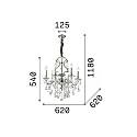 Ideal Lux Kroonluchter GIOCONDA SP6 6-vlams E14 IP20, zilver 