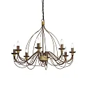 Kroonluchter CORTE SP8 8-vlams E14 IP20, roest 