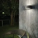 Ideal Lux Wandarmatuur voor buitenshuis ANDROMEDA AP1 up down, 1-vlams E27 IP55, antraciet 