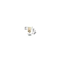 Ideal Lux Wall luminaire PETER AP2, 2 flames, E14, wood/linen