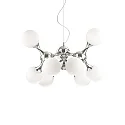 Ideal Lux Pendant luminaire NODI BIANCO SP9, 9 flames, E14, chromee