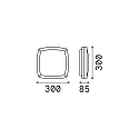 Wand- en plafondarmatuur COMETA PL3 3-vlams E14 IP54