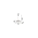 Ideal Lux pendant luminaire PASHA SP10 10 flames E14 IP20, gold