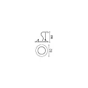 Ideal Lux Recessed light SWING, IP20, Ø 8.2cm, GU10 max. 50W, zinc casing, adjustable, burnished