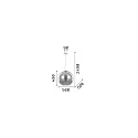 Ideal Lux Pendelarmatuur NEMO FUME SP1 D50 E27 IP20, rookkleuren 