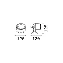 LED Outdoor luminaire MINITOMMY AP1 LED Wall spot, GU10, 4,5W, white