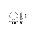 Ideal Lux Wandarmatuur voor buitenshuis LUCIA-2 AP1 1-vlams E27 IP66, zwart 