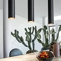 Ideal Lux Pendelarmatuur LOOK SP1 D06 down, 1-vlams GU10 IP20, zwart mat 