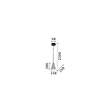 Ideal Lux Pendelarmatuur OIL-2 SP1 E27 IP20, grijs