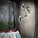 Ideal Lux Pendant luminaire SOFT SP6, 6 flames, G9, 40W, smoked glass