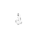 Ideal Lux Pendelarmatuur BISTRO SP1 SQUARE E27 IP20, transparant