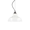 Pendelarmatuur BISTRO SP1 PLATE E27 IP20, transparant