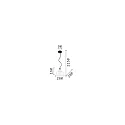 Ideal Lux Pendelarmatuur BISTRÒ SP1 PLATE E27 IP20, rookkleuren, zwart