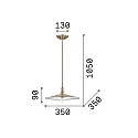 Ideal Lux Pendelarmatuur CANTINA SP1 E27 IP20, antiek messing