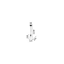 Ideal Lux Pendelarmatuur EDISON SP1 E27 IP20, wit