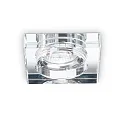 Inbouwarmatuur BLUES SQUARE GU10 IP20, transparant