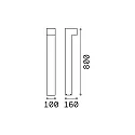 Ideal Lux Outdoor luminaire SIRIO PT2 BIG Path light, 2 flames, G9, 40W, anthracite