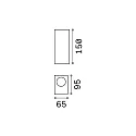 Ideal Lux Wandarmatuur voor buitenshuis UP AP2 2-vlams G9 IP44, antraciet