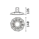 Downlight POLKA GU10 IP20, zwart, gepolijst dimbaar