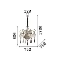 Ideal Lux Kroonluchter HAREM SP9 9-vlams E27 IP20, antiek messing