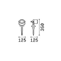 LED Outdoor luminaire MINITOMMY PT1 LED Floor spot, GU10, 4,5W, white