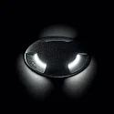 Ideal Lux Vloerinbouwarmatuur LANDING PT BIG 3-voudig, rond, begaanbaar GX53 IP67, zwart dimbaar