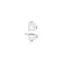 Ideal Lux Vloerinbouwarmatuur GRAVITY PT SQUARE BIG / 155MM stijf, vierkant, begaanbaar GX53 IP67, zwart dimbaar